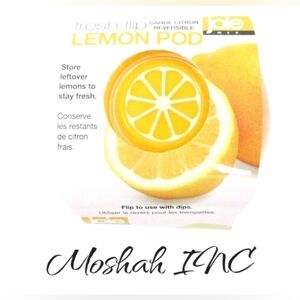 Lemon Storage Pod Saver Keeper BPA-free 3" diameter, twist open / close